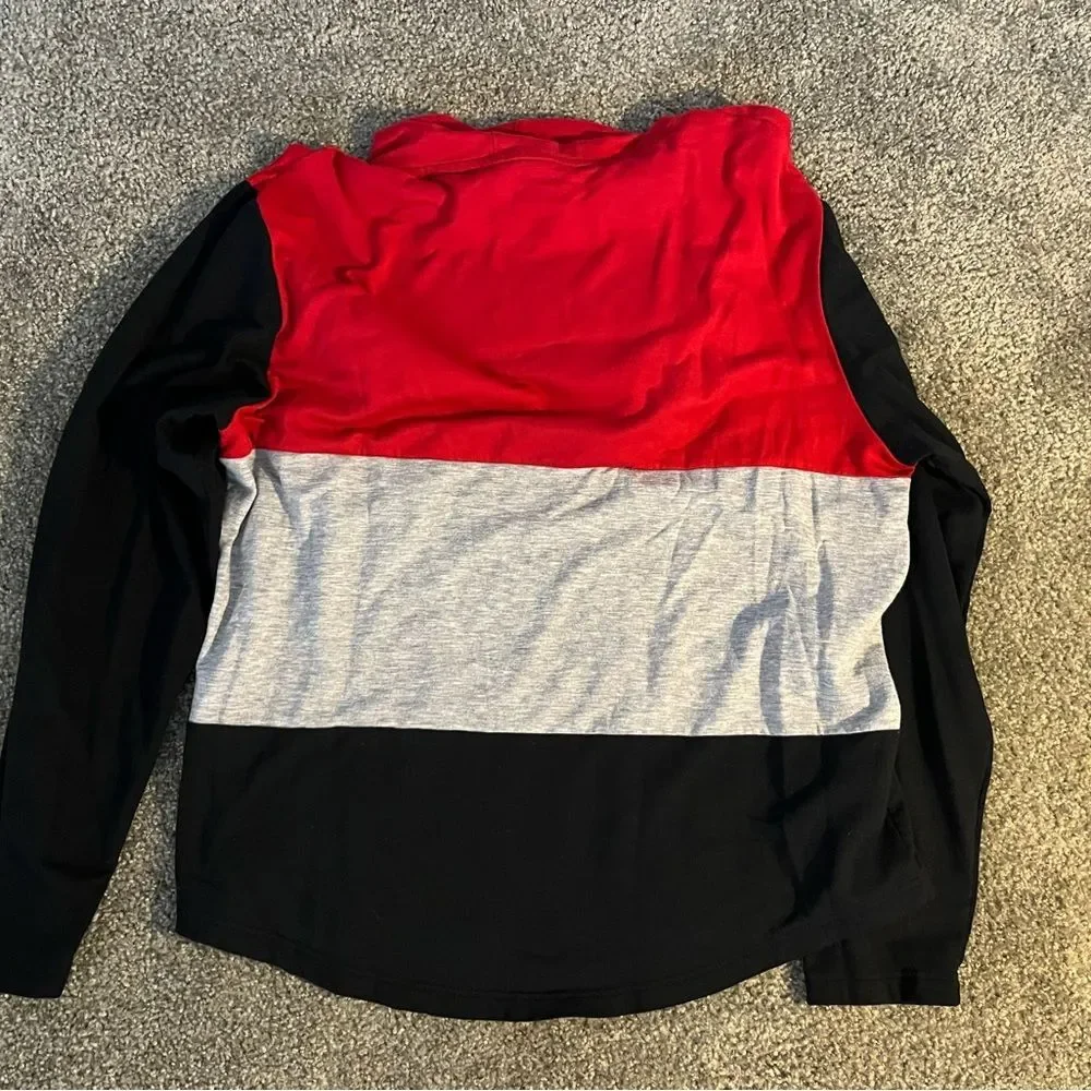 Fanatics Branded Miami Heat Hoodie Red Grey Black Colorblock Pocket